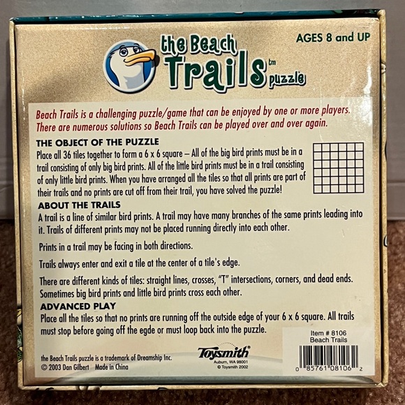 NEW - The Beach Trails Brain Teaser Puzzle Game 1+ players - Picture 2 of 2